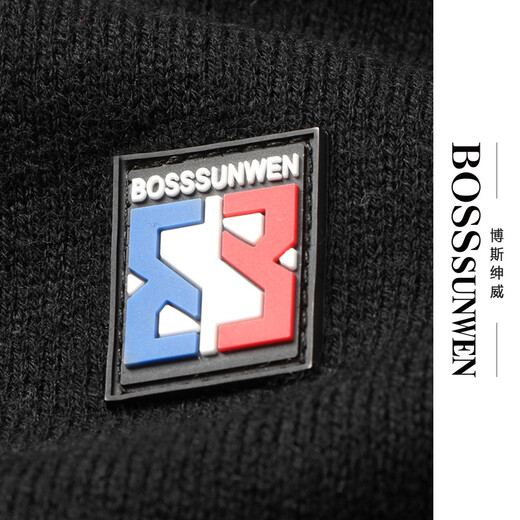 Bosssunwen Contrast Color Lamination Spring Recommended Business Casual Simple Versatile Power Round Neck Solid Color Men's Cardigan Black M