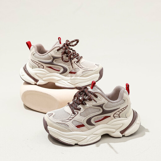 Tongmeng Sunny Girls Sports Shoes 2026 Spring New Children's Shoes High-Looking Dad Shoes Light Casual Shoes