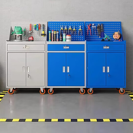Tool trolley tool cabinet workshop auto repair cabinet fitter workshop hardware tool box mobile multi-functional trolley small two bucket wheeled tool cabinet/all white