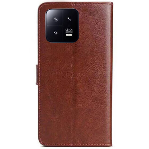 Xiaomi 13 mobile phone case flip-top leather case 221113C silicone protective cover Mi13 case mi thirteen all-inclusive anti-fall and explosion-proof soft-sided wallet card magnetic buckle with hand black @ craftsmanship @ + full screen tempered film + lanyard Xiaomi 13