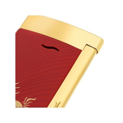 Dupont (S.T.Dupont) slim 7 red brass horse pattern lighter 027080 Year of the Horse limited New Year gift for boyfriend red