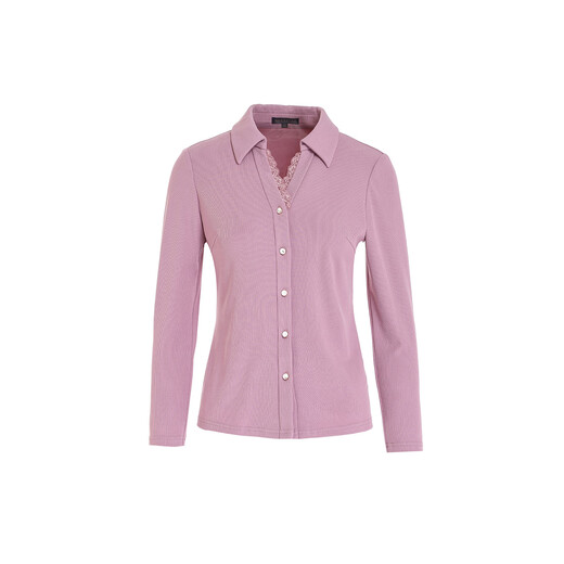 MORELINE Mulan French Elegant V-neck Long Sleeve Shirt Women's 2026 Spring New Simple Age-Reducing Slimming Shirt Mousse Lotus Root Powder M