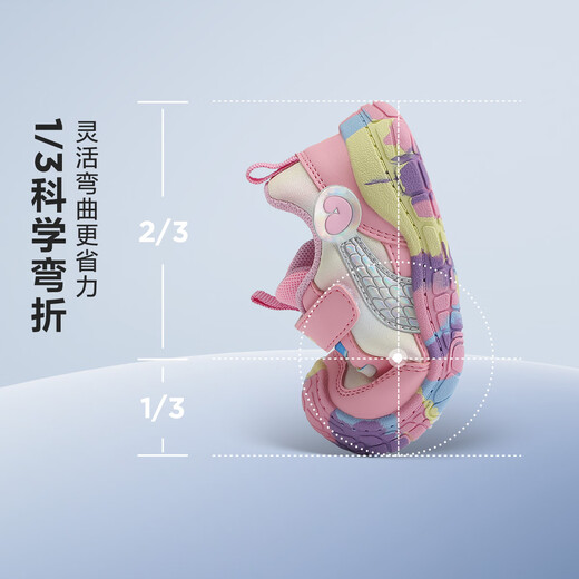 Minibala mini Bala spring new children's trendy shoes, children's shoes, students' casual outdoor mountaineering sports shoes, girls' shoes, rose red 22 (shoe inner length is about 13.5cm)