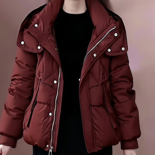 Suzhu women's winter new New Year red jacket fashionable 90 white duck down slim hooded thickened warm down jacket red M