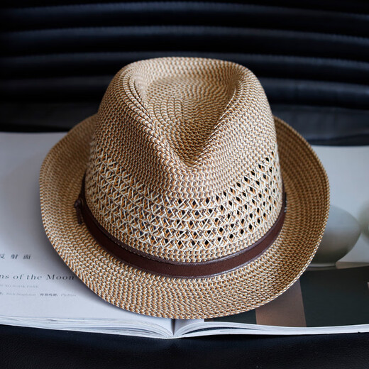 El nuevo verano de Tochino, transpirable y transpirable, sombrero de paja, sombrero de paja, hombres y mujeres, la cabeza del sol, protección solar, la protección del sol, el sombrero de jazz de jazz, el código regular Mhaki Código regular M (55-57.5cm) con cuerda a prueba de viento