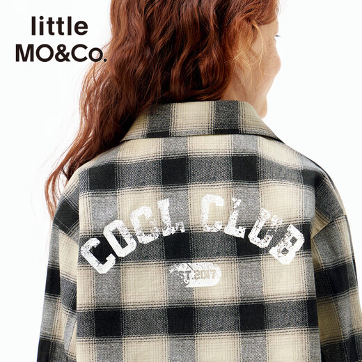Little MO&Co. parent-child wear little moco children's clothing 25 autumn new style retro plaid shirt long-sleeved tops for boys and girls