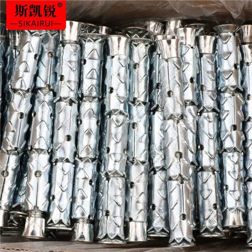 CLCEY hollow brick barbed expansion screw M8 lightweight brick bubble brick wall anchor extended version wall screw rod full box external expansion M8*60480 box SF Mail