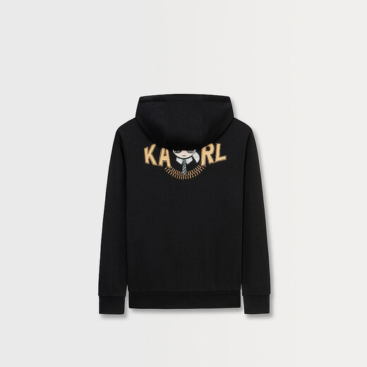 Karl Lagerfeld 100% cotton beaded hooded sweatshirt jacket 26 spring new men's clothing Lafayette