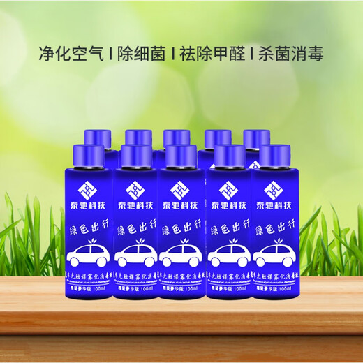 汽车雾化消毒机汽车空调雾化烟雾消毒机纳米甲醛雾化雾消毒液 定时款+1箱绿瓶豪 0ml 12048瓶 定