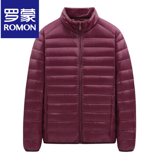 罗蒙（ROMON）2025年冬季新款轻薄羽绒服男立领90%鸭绒运动轻便保暖外套情侣款 90182黑色 均码 (95-115斤)
