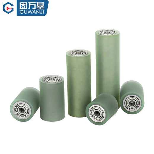 GUWANJI FA polyurethane coated roller 90A unpowered double bearing wear-resistant PU rubber roller silicone wheel customization 10-45 outer diameter 15*total length 25*inner diameter 3 (bearing 603)