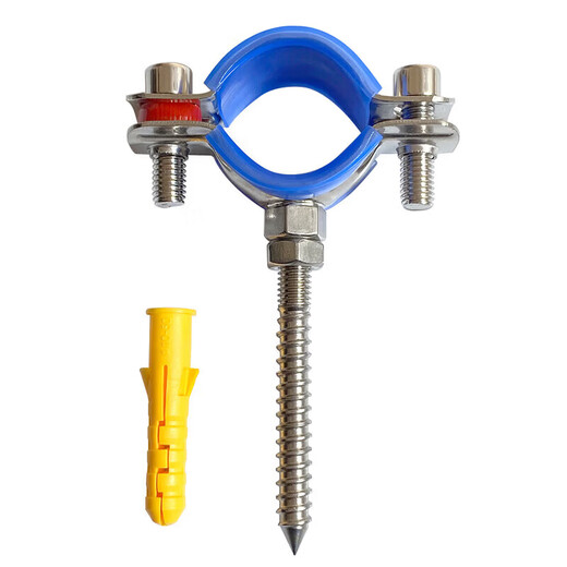 Xu ordered stainless steel buckle pipe bracket screw pipe holder hoop pipe hoop ppr pipe water pipe clamp clip bracket pipe clamp 15-19 welding m6*60 self-tapping without leather pad 1 piece