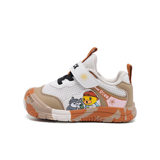B.Duck Little Yellow Duck Children's Shoes 2026 Spring New Children's Baotou Soft Sole Breathable Children's Shoes Functional Boys' Shoes Rice/Camel Size 24 Foot Length 14.4-14.9cm