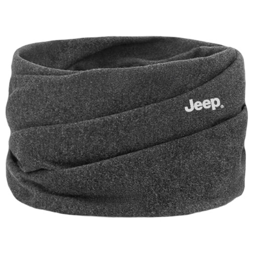 JEEP pure cotton scarf men's autumn and winter high-end sense scarf women's thin style warm plus velvet neck protection pile hat black pure cotton dual-use model (scarf丨hood) JEEP genuine丨neck scarf+hood