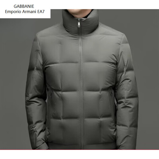 Emporio Armani EA7 Armani зимний новый стиль мужской пуховик для молодежи и среднего возраста с коротким повседневным воротником на утином пуху, теплая куртка на пуху, черный 4XL 58-