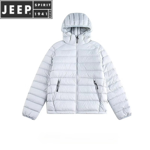 JEEP SPIRIT冬季新款90白鸭绒排骨轻薄羽绒服男三防情侣保暖休闲内胆外套 浅蓝色 2XL