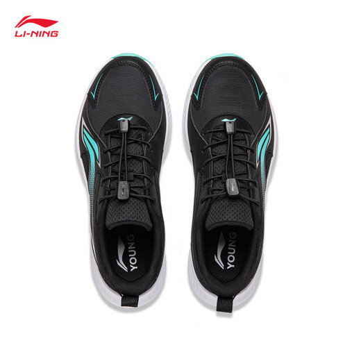Li Ning (LI-NING) children's shoes, sports shoes, professional running shoes, spring new Antelope boys' running shoes, middle-aged and adolescent shoes, black/pool blue 26 spring new running shoes 32 recommended foot length 20cm