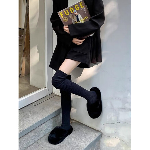 Perfect autumn and winter over-the-knee stockings for women, coral velvet warm anti-slip high stockings, double pack of coral velvet over-the-knee stockings, one each in three colors, one size fits all, women's high stockings, priority delivery for additional purchases