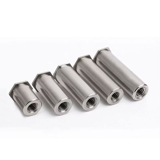 CLCEY blind hole pressure riveting stud M4M5M6 stainless steel nut column hexagonal extension fastener BSOS screw extension column BSOS-M4-191500 bottom holes 6 points 0