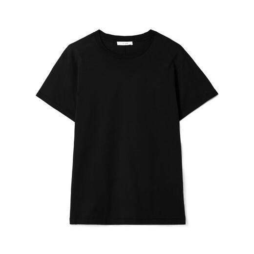 The Row women's T-shirt is breathable and comfortable cotton black daily commuting top versatile and simple black one size | XXS