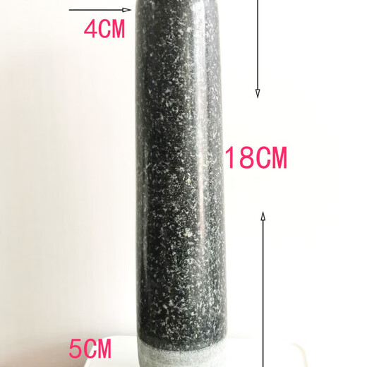 Tuojin kitchen supplies stone mortar household new garlic mortar handle old style grinding rod stone stone hammer old style frosted length-15*big head 4.2*small head 3.2