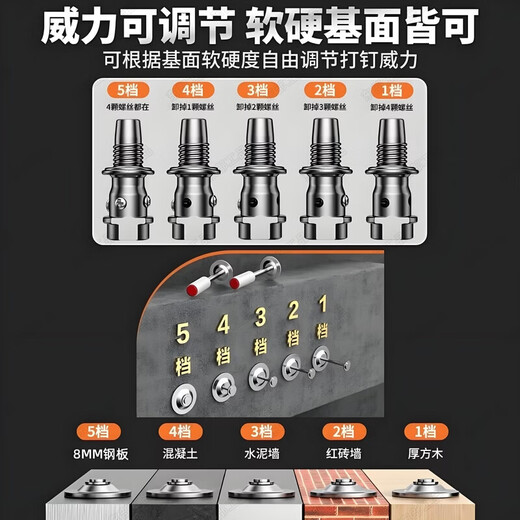 Eastern product nail gun mini nail gun ceiling artifact silencer plumbers special gun concrete nailing artifact