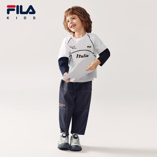 FILA Children's Clothing Long T Category 2026 Spring Boys Long Sleeve T-Shirt