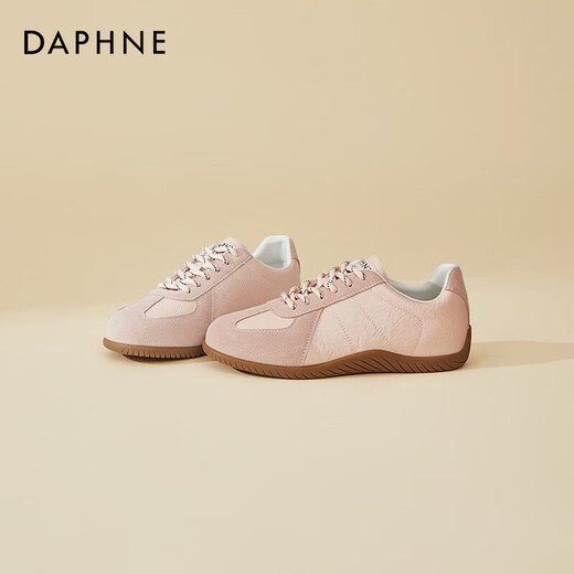DAPHNE Daphne flat moral training shoes for women 2026 spring new women's shoes versatile soft sole casual shoes pink single layer heel height 3cm 35 (225mm) standard size