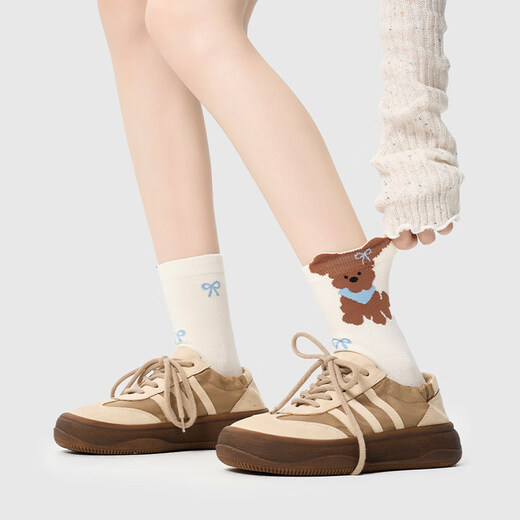 Pami socks women's mid-calf socks long ins trendy and cute women's socks new socks summer thin long socks cotton socks summer thin play diary mid-calf socks_-pack_new summer products_7 5 pairs One size fits all (36-39 yards)