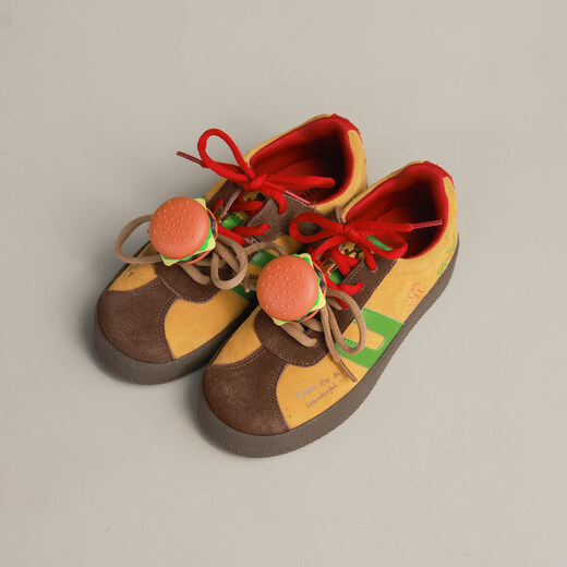 UTOUTO Big Ear Elephant Girls Color Matching Casual Sports Shoes 2026 Spring New Breathable Anti-Slip Sneakers 2602001 Dark Yellow Green 26 Inner Length 16.5cm