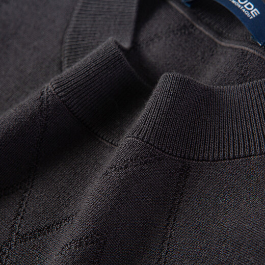 MONTAGUT 100% sheep wool & gift box style autumn and winter diamond jacquard warm long-sleeved cardigan for men, dark gray 3XL