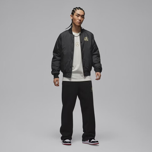 Nike (NIKE) cotton clothing men's 2026 new year spring new JORDAN CNY warm sports jacket outer baseball uniform IQ3966-060 S