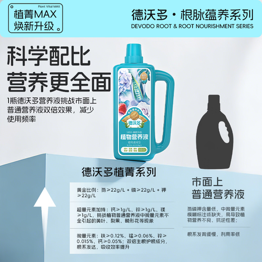 Dewoduo plant nutrient solution universal hydroponic green plant flower potted flower fertilizer money tree orchid liquid fertilizer 600ml