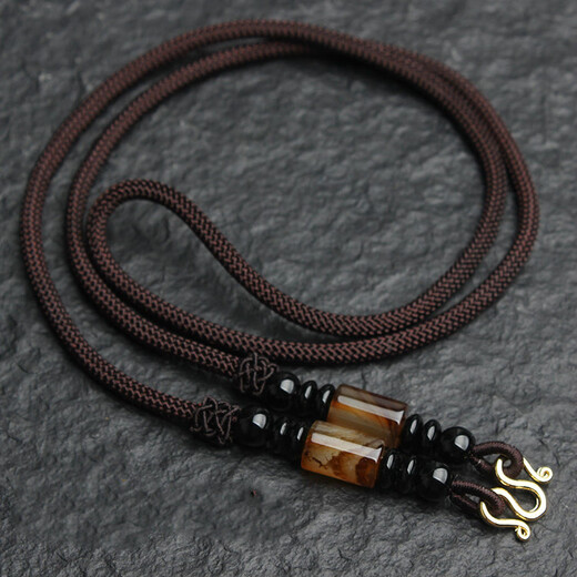 Handmade Thai Buddha amulet chain lanyard agate jade jade pendant hanging chain Buddha amulet chain for men and women No. 3