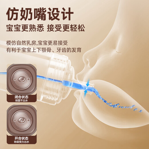 Guangdola straight drinking straw bottle PPSU learning drinking cup 6 months and above 1 year old 1-2-3-6 years old baby drinking water milk cup 300ml