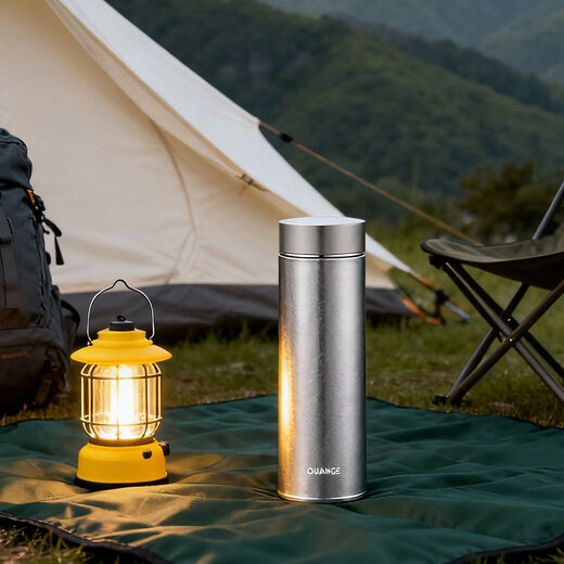 Wing Fantasy pure titanium thermos cup new tea filter inside and outside full titanium cold water cup business high-end gift men's portable outdoor cup titanium gray 500ml (tea filter cup) inside and outside pure titanium
