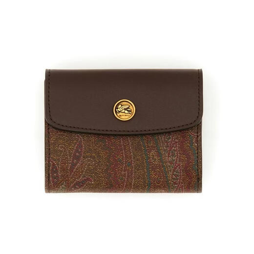 ETRO SS26 Light Luxury Women's Paisley Wallet BROWN One Size