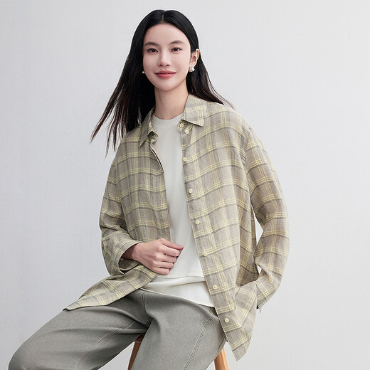 FINITY 26 new spring products 26 new linen shirts are simple, breathable and versatile commuting tops for women Khaki S