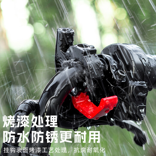 TOOKTRO motorcycle electric vehicle hook strong load-bearing front universal battery bicycle handlebar hanging special storage hook Rubik's cube invisible hook cool black 2 pieces