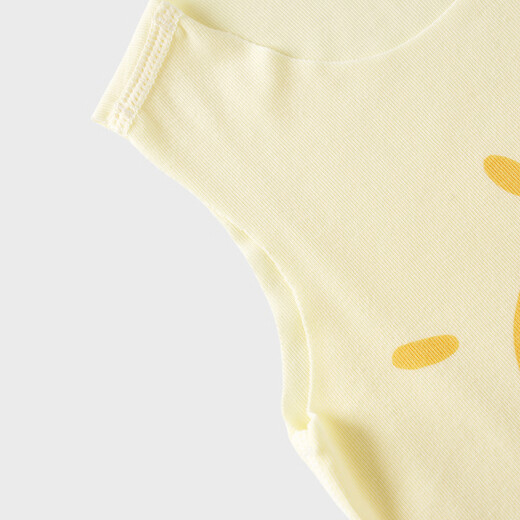Tongtai (TONGTAI) baby bag summer modal baby clothes for boys and girls sleeveless jumpsuit seamless romper yellow 59cm