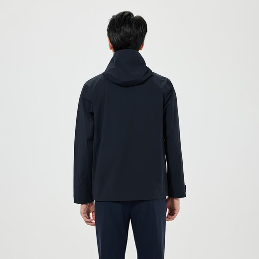 Lilang Waterproof Breathable Windbreaker Men's Spring Thin Jacket Commuting Outdoor Business Casual Men's Jacket Windbreaker Dark Blue (25CFY6022Y) L 170/88A