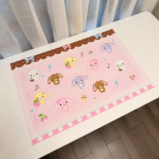 Shantou Lincun Melody Cute Cartoon Insulated Table Mat Waterproof and Oil-proof Tablecloth Student Girly Desk Mat High-Looking Bow Ribbon Melody 50x100cm
