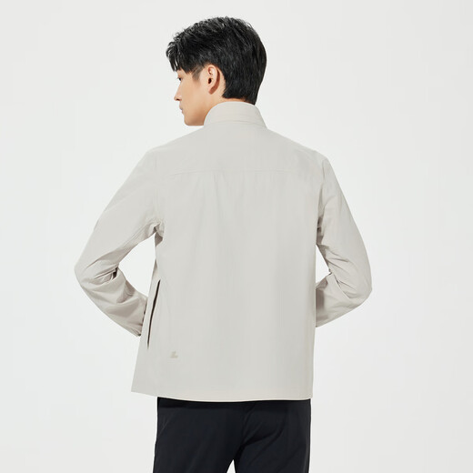 Lilang Waterproof Thin Jacket Men's Stand Collar Spring Jacket Business Casual Men's Jacket Khaki (25CFY6071Y) XL 175/92A