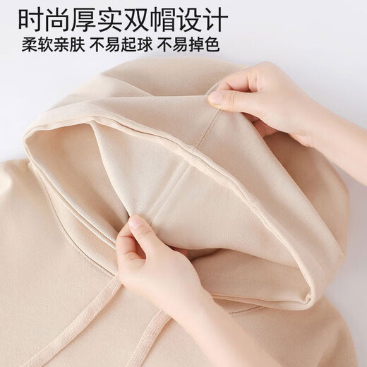 Woodpecker (TUCANO) Heavyweight Hooded Sweatshirt Men's 2025 Spring New National Trend Loose Casual Versatile Long-Sleeved Pullover Men's Black/Lucky Bamboo Regular S (Weight 80-100Jin Jin equals 0.5kg Height 155-160)