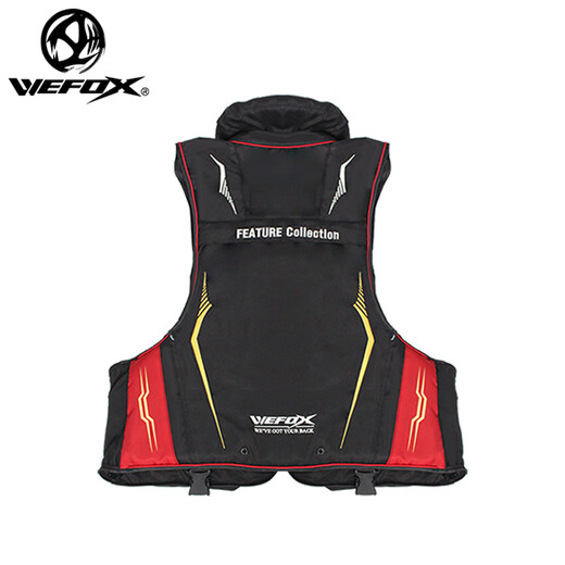 WEFOX Weihu's new sea fishing multi-functional rock fishing buoyancy vest fishing suit life jacket Luya fishing equipment WCX_4025 black red L