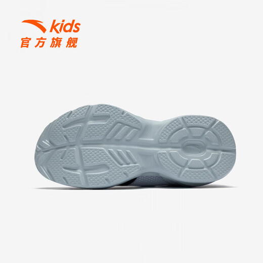 Anta Children's Linfeng Running Shoes for Boys and Girls 26 Spring New Densified Mesh Velcro Lightweight and Breathable Student Boys Cloud Gray/Black-2 31