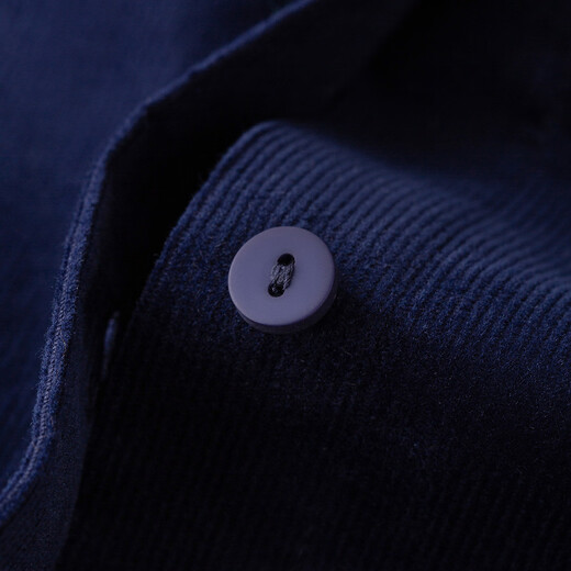 INMAN pure cotton commuting simple long-sleeved shirt for women 2026 spring professional all-match casual corduroy layered shirt dark royal blue M