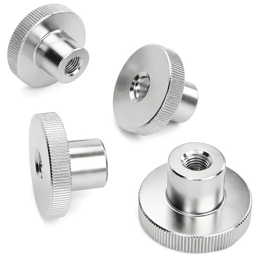 ROCCPS304 stainless steel high head knurled hand screw nut DIN466 step blind hole nut sleeve fastener M2-M10 M2.5x outer diameter 10x5.5 (through hole) 5 pieces