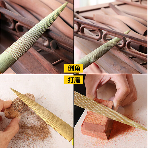 Kraftwell Woodworking File Golden Wood File Hardwood Softwood Plastic Rubber Special Hand-Sanded 8 Inch Flat FC4085