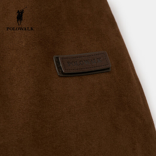 POLOWALK Herren Lederjacke 2025 Winter Neues Produkt 90 Gänsedaunen Revers Retro Workwear Style Lederjacke Herren Braun XL (180)